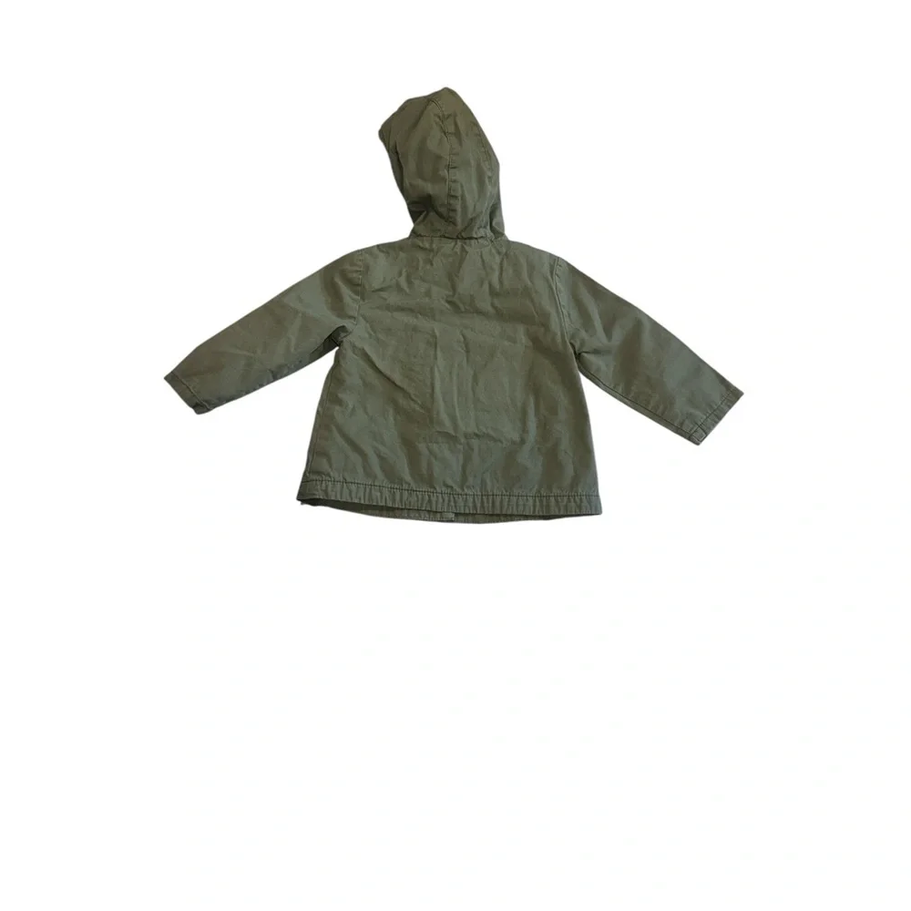 Old Navy Toddler Girl Lightweight Hooded Jacket in Green Size 12-18 Months - Picture 3 of 6